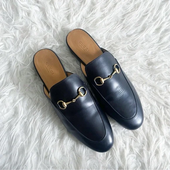 Gucci Princetown Horsebit Leather Slipper Mule Black Size 39 - Picture 7 of 11